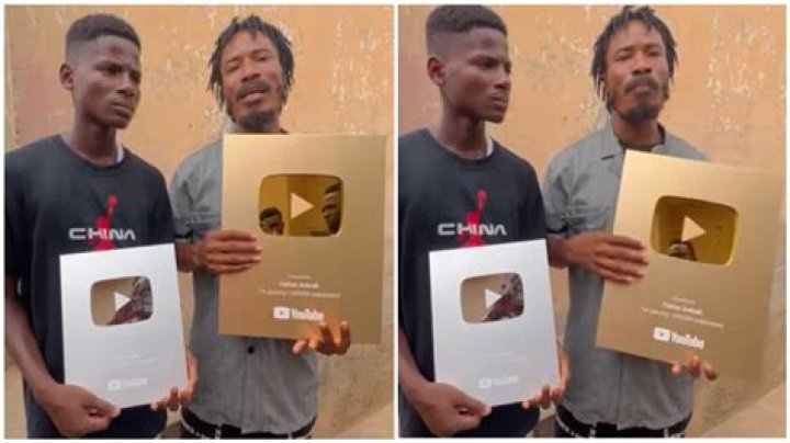 
Child Skit Maker, Kiruku Receives a Plaque from YouTube 