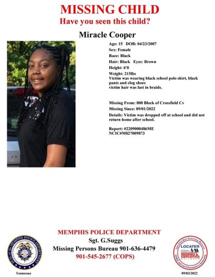 
Who is Miracle Cooper? What Happened To Miracle Cooper? Memphis Girl, 15, Discovered After Being Missing For A Year 